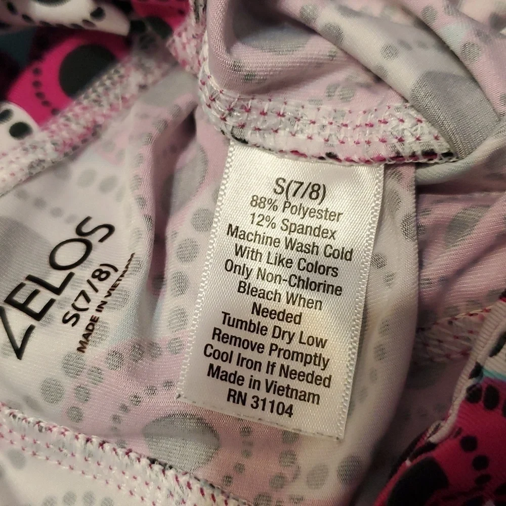 Zelos Kids Girl's 2 PC Top & Leggings Outfit S 7/8